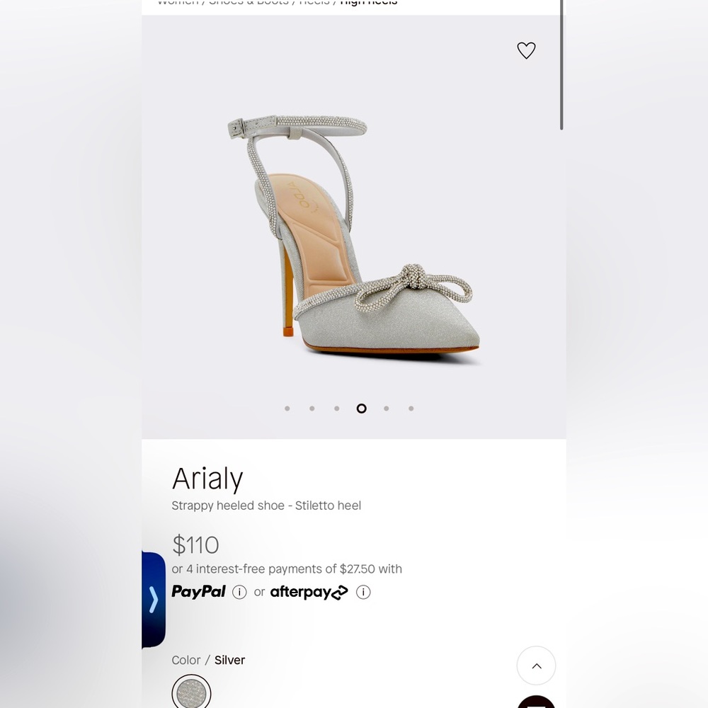 Aldo straps silver shoes